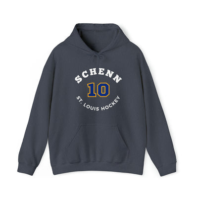 Schenn 10 St. Louis Hockey Number Arch Design Unisex Hooded Sweatshirt