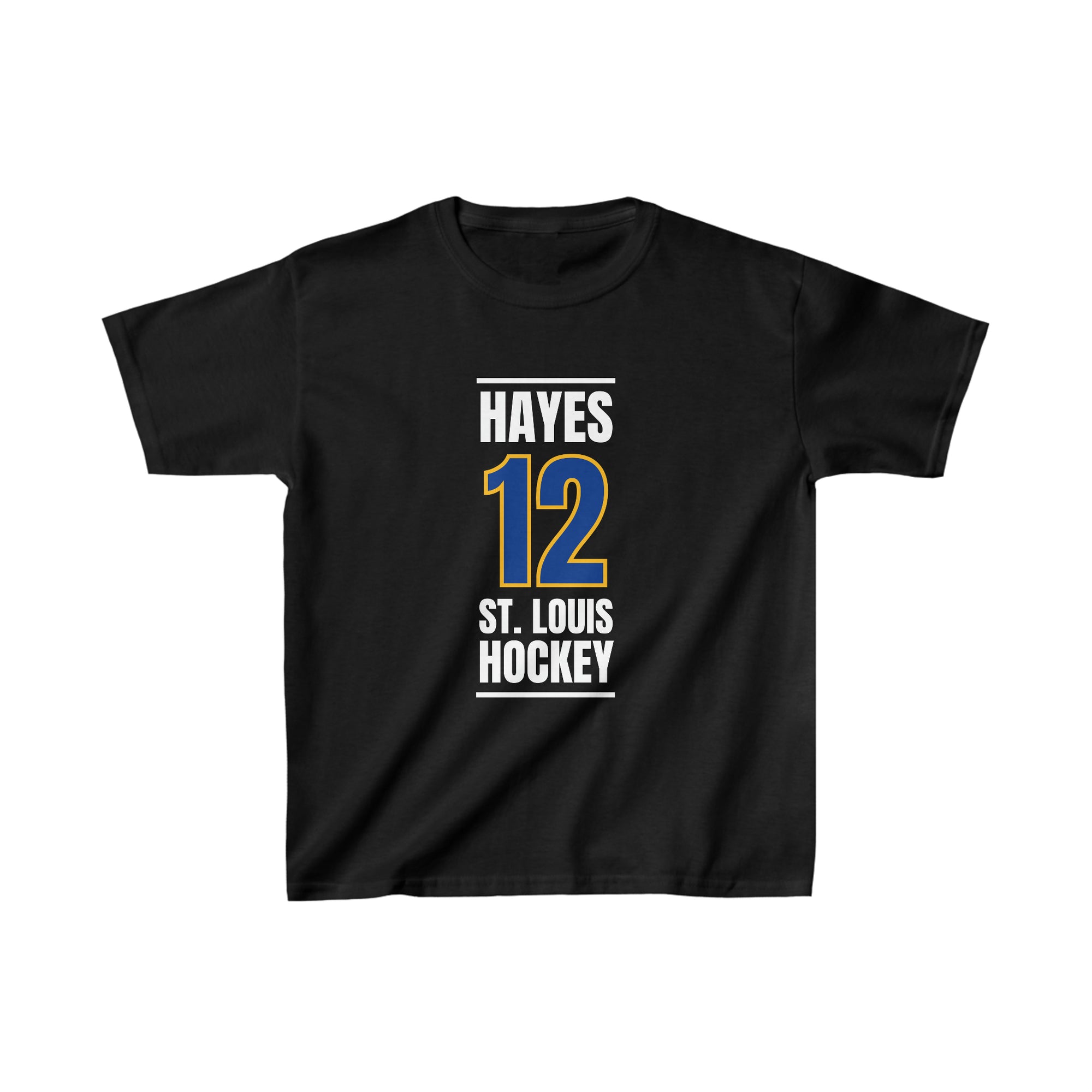 Hayes 12 St. Louis Hockey Blue Vertical Design Kids Tee
