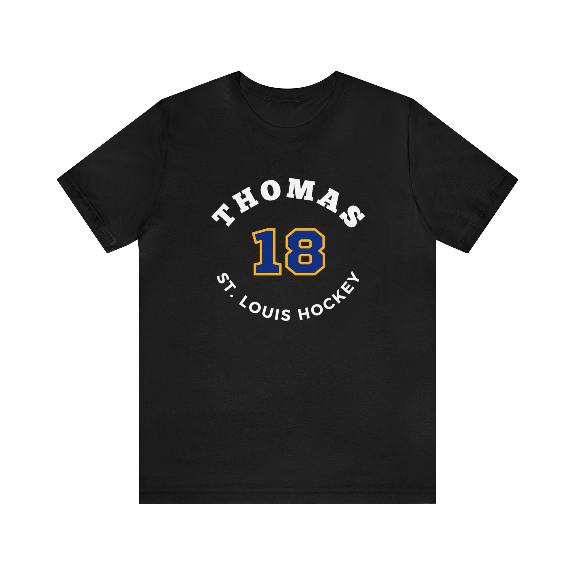 Thomas 18 St. Louis Hockey Number Arch Design Unisex T-Shirt