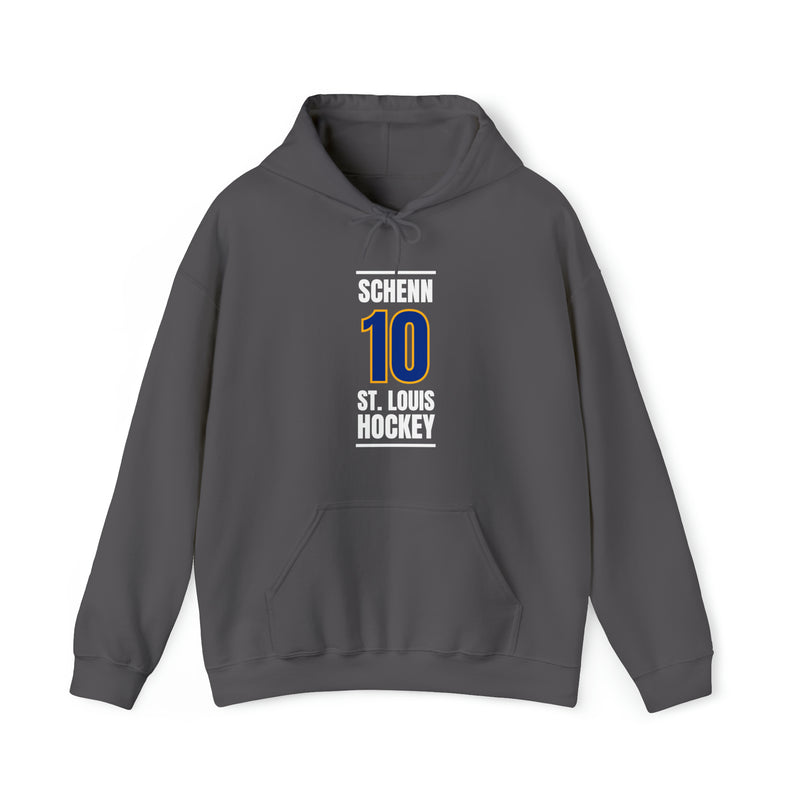 Schenn 10 St. Louis Hockey Blue Vertical Design Unisex Hooded Sweatshirt