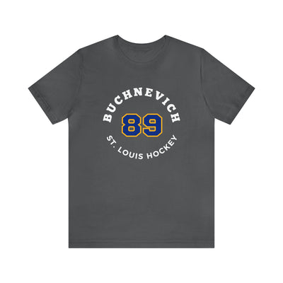 Buchnevich 89 St. Louis Hockey Number Arch Design Unisex T-Shirt