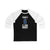 Scandella 6 St. Louis Hockey Blue Vertical Design Unisex Tri-Blend 3/4 Sleeve Raglan Baseball Shirt