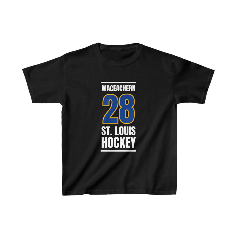 MacEachern 28 St. Louis Hockey Blue Vertical Design Kids Tee