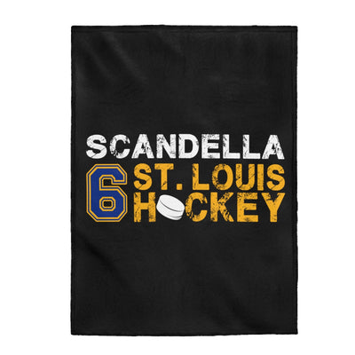 Scandella 6 St. Louis Hockey Velveteen Plush Blanket