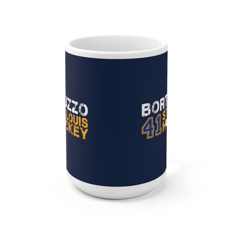 Bortuzzo 41 St. Louis Hockey Ceramic Coffee Mug In Navy, 15oz