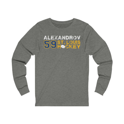 Alexandrov 59 St. Louis Hockey Unisex Jersey Long Sleeve Shirt
