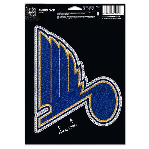 St. Louis Blues Shimmer Decal, 5x7 Inch
