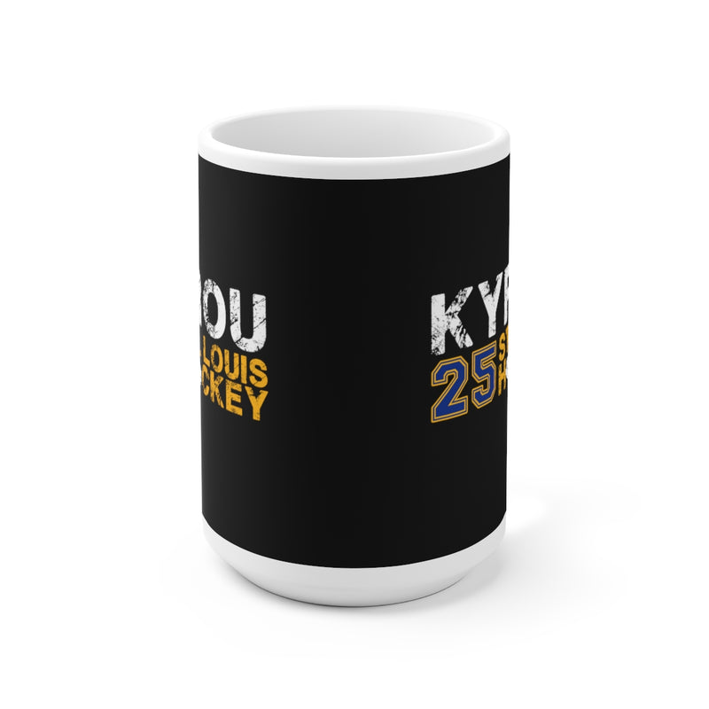 Kyrou 25 St. Louis Hockey Ceramic Coffee Mug In Black, 15oz