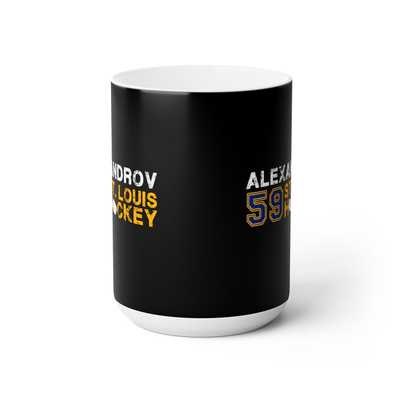 Alexandrov 59 St. Louis Hockey Ceramic Coffee Mug In Black, 15oz