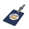 Ladies Of The Blues Leather Luggage Tag In Navy Blue
