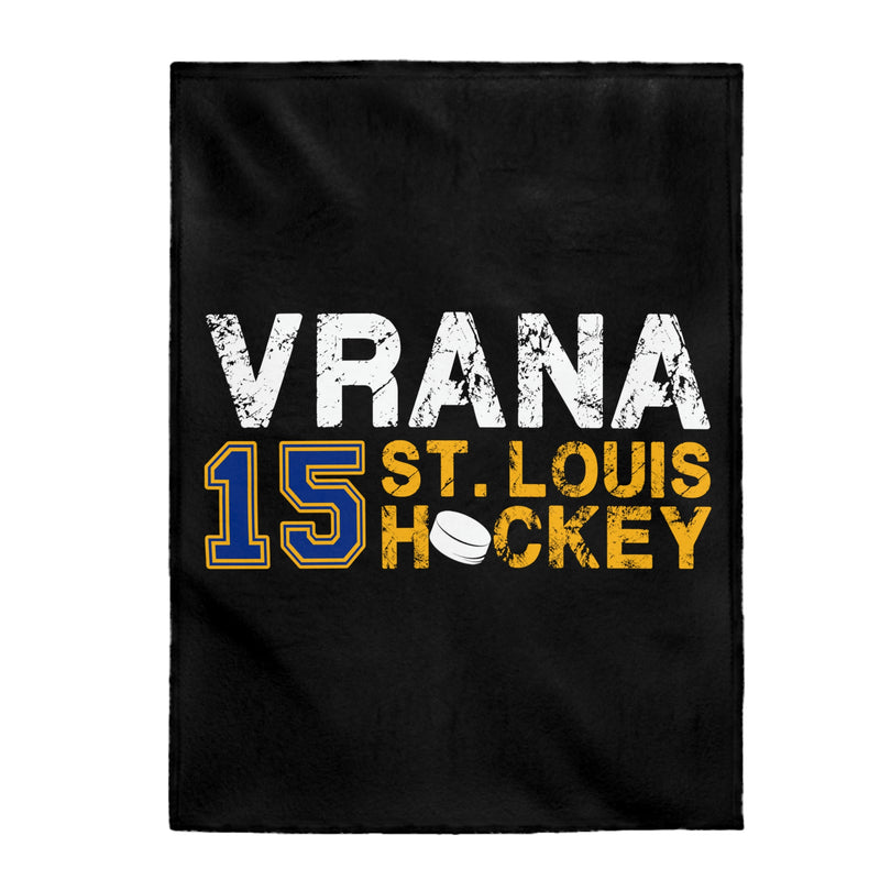 Vrana 15 St. Louis Hockey Velveteen Plush Blanket
