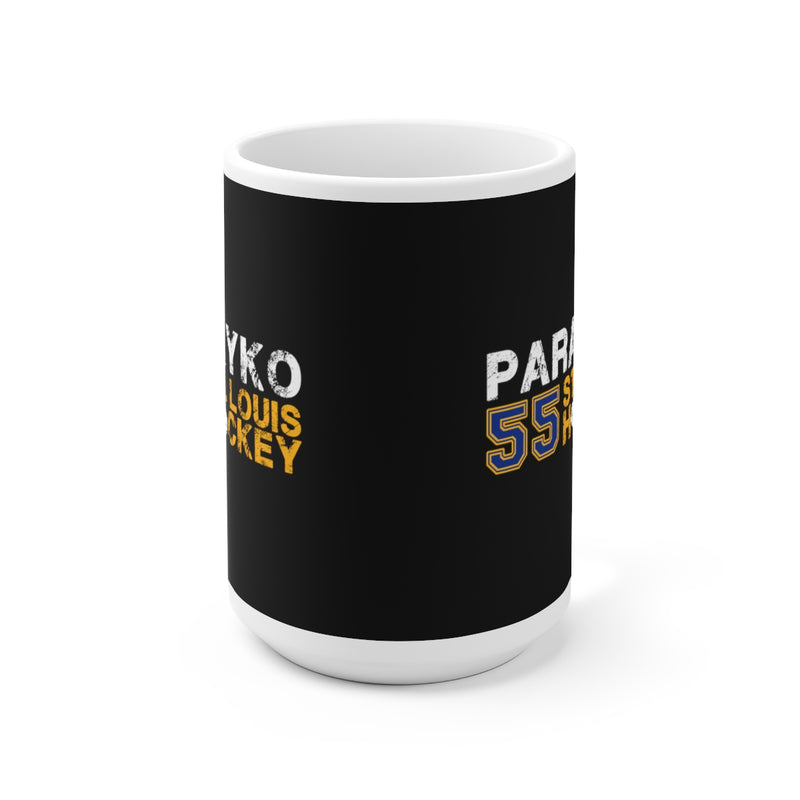 Parayko 55 St. Louis Hockey Ceramic Coffee Mug In Black, 15oz