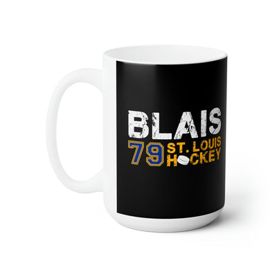 Blais 79 St. Louis Hockey Ceramic Coffee Mug In Black, 15oz