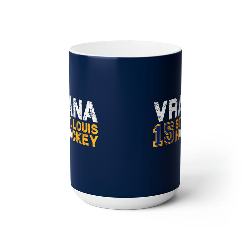Vrana 15 St. Louis Hockey Ceramic Coffee Mug In Navy, 15oz
