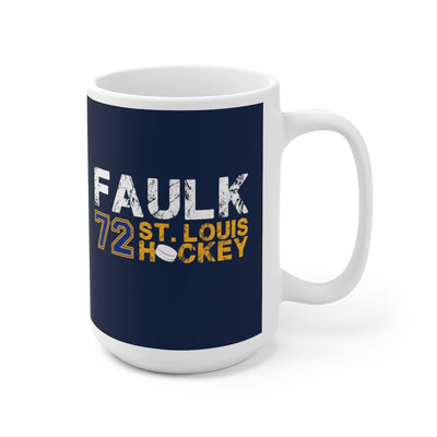 Faulk 72 St. Louis Hockey Ceramic Coffee Mug In Navy, 15oz