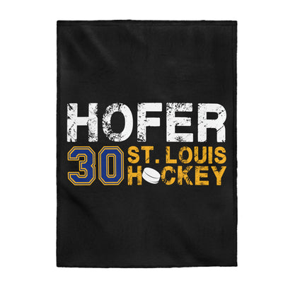 Hofer 30 St. Louis Hockey Velveteen Plush Blanket
