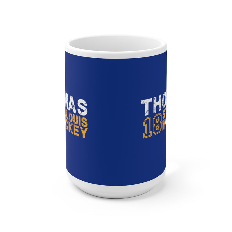 Thomas 18 St. Louis Hockey Ceramic Coffee Mug In Blue, 15oz