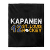 Kapanen 42 St. Louis Hockey Velveteen Plush Blanket