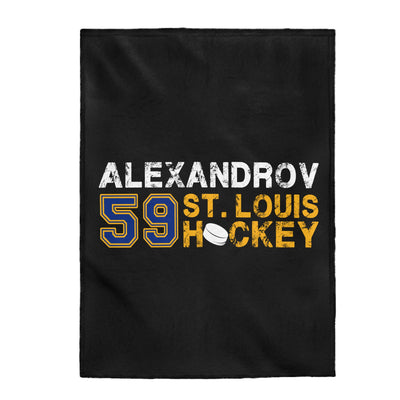 Alexandrov 59 St. Louis Hockey Velveteen Plush Blanket
