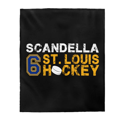 Scandella 6 St. Louis Hockey Velveteen Plush Blanket