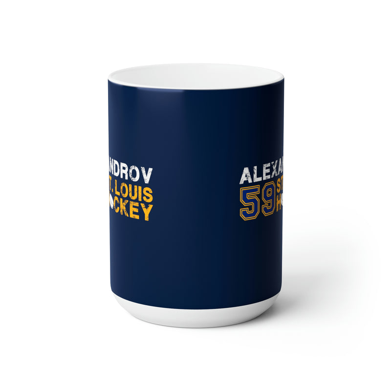 Alexandrov 59 St. Louis Hockey Ceramic Coffee Mug In Navy, 15oz