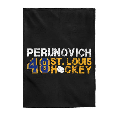 Perunovich 48 St. Louis Hockey Velveteen Plush Blanket