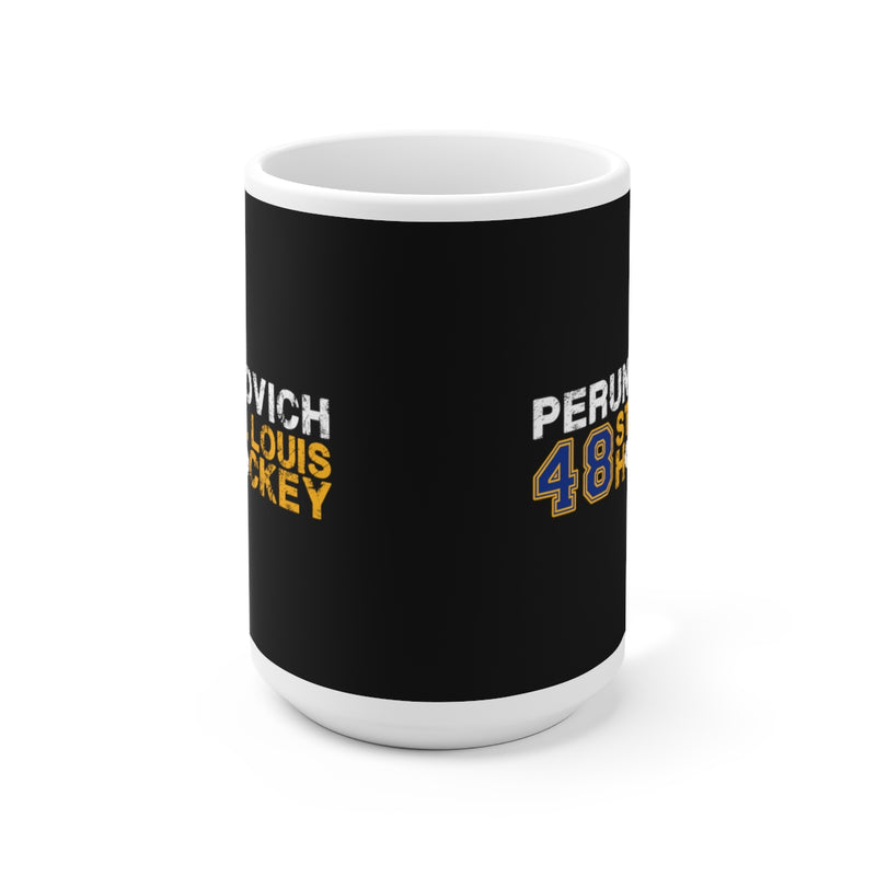 Perunovich 48 St. Louis Hockey Ceramic Coffee Mug In Black, 15oz