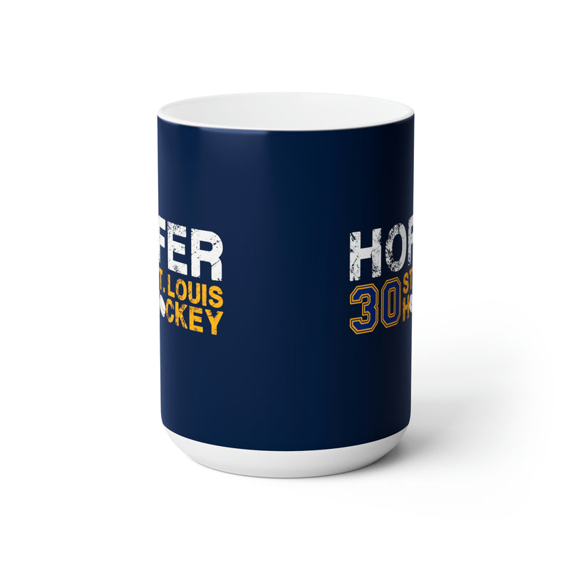 Hofer 30 St. Louis Hockey Ceramic Coffee Mug In Navy, 15oz