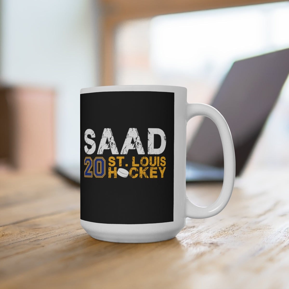 Saad 20 St. Louis Hockey Ceramic Coffee Mug In Black, 15oz