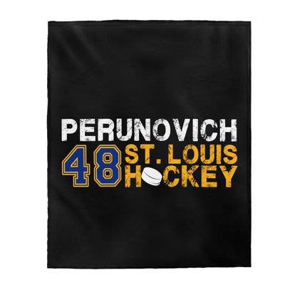 Perunovich 48 St. Louis Hockey Velveteen Plush Blanket