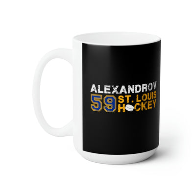 Alexandrov 59 St. Louis Hockey Ceramic Coffee Mug In Black, 15oz