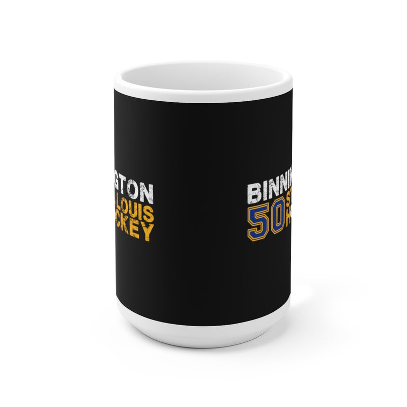 Binnington 50 St. Louis Hockey Ceramic Coffee Mug In Black, 15oz
