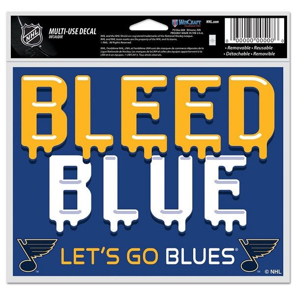 St. Louis Blues 2022 Stanley Cup Playoffs Team Slogan Multi-Use Decal, 5x6 Inch