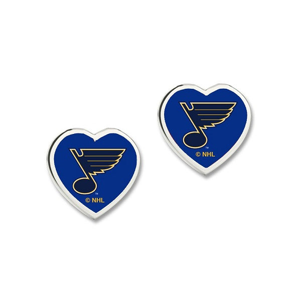 St. Louis Blues 3D Heart Post Earrings Promo