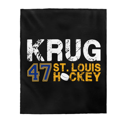 Krug 47 St. Louis Hockey Velveteen Plush Blanket