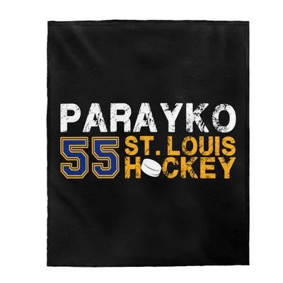 Parayko 55 St. Louis Hockey Velveteen Plush Blanket