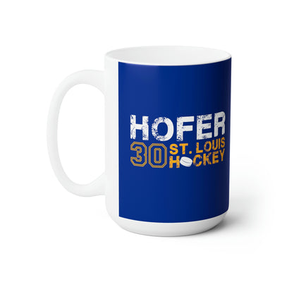 Hofer 30 St. Louis Hockey Ceramic Coffee Mug In Blue, 15oz