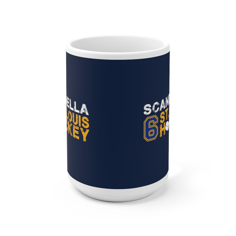 Scandella 6 St. Louis Hockey Ceramic Coffee Mug In Navy, 15oz