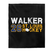 Walker 26 St. Louis Hockey Velveteen Plush Blanket