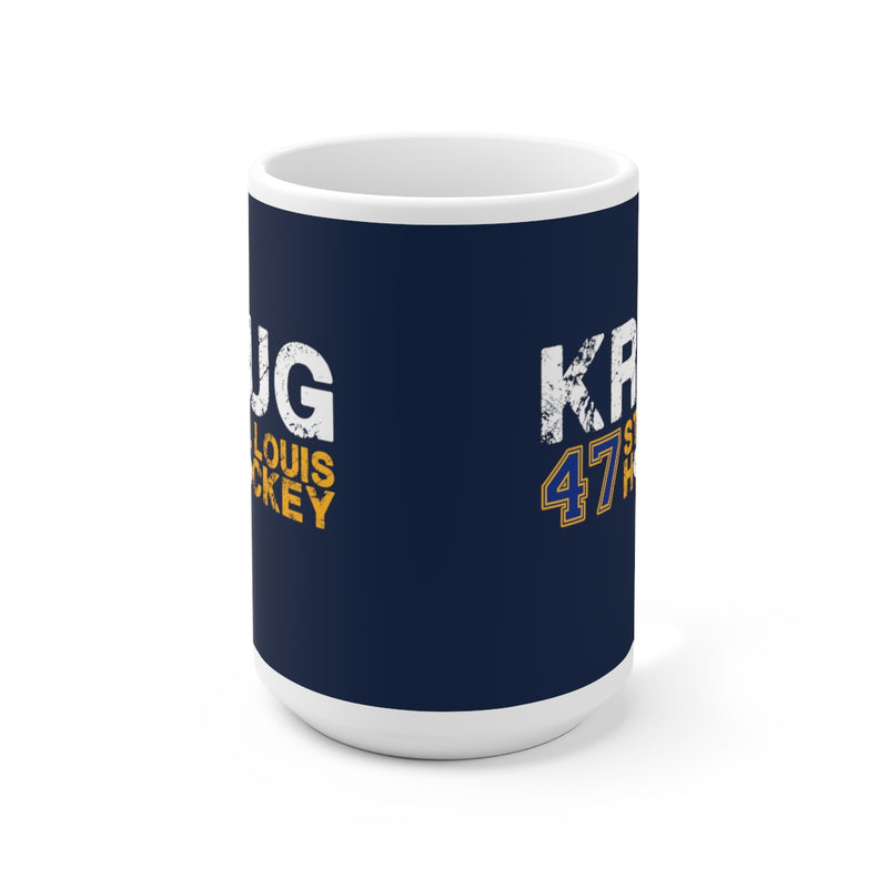 Krug 47 St. Louis Hockey Ceramic Coffee Mug In Navy, 15oz