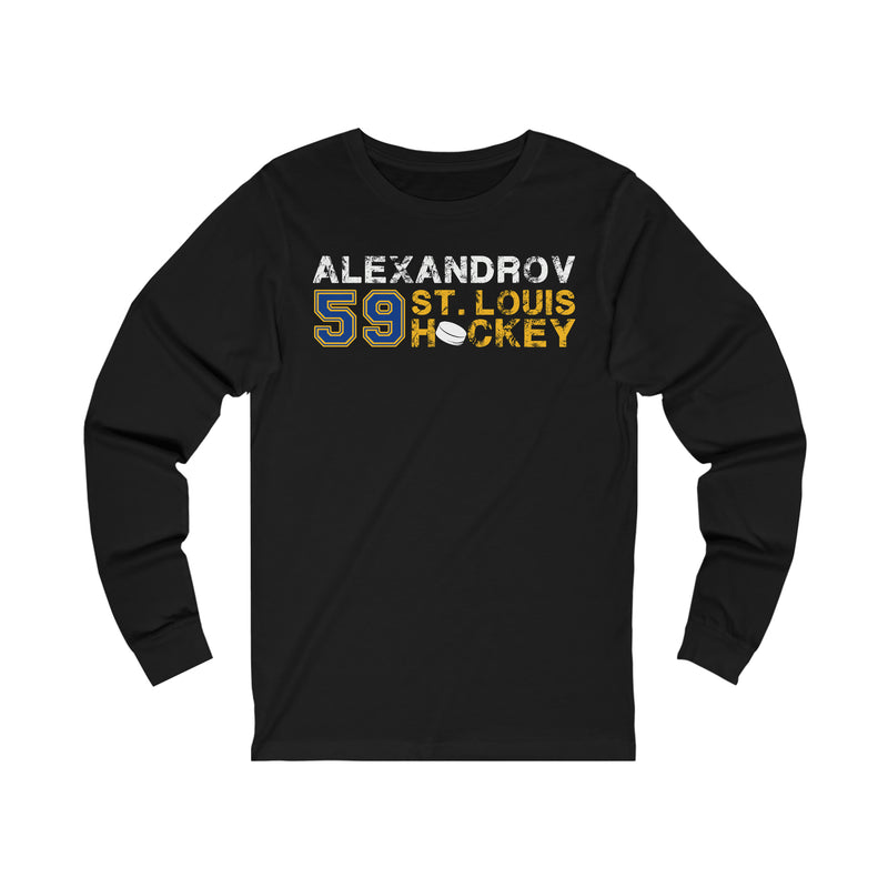 Alexandrov 59 St. Louis Hockey Unisex Jersey Long Sleeve Shirt