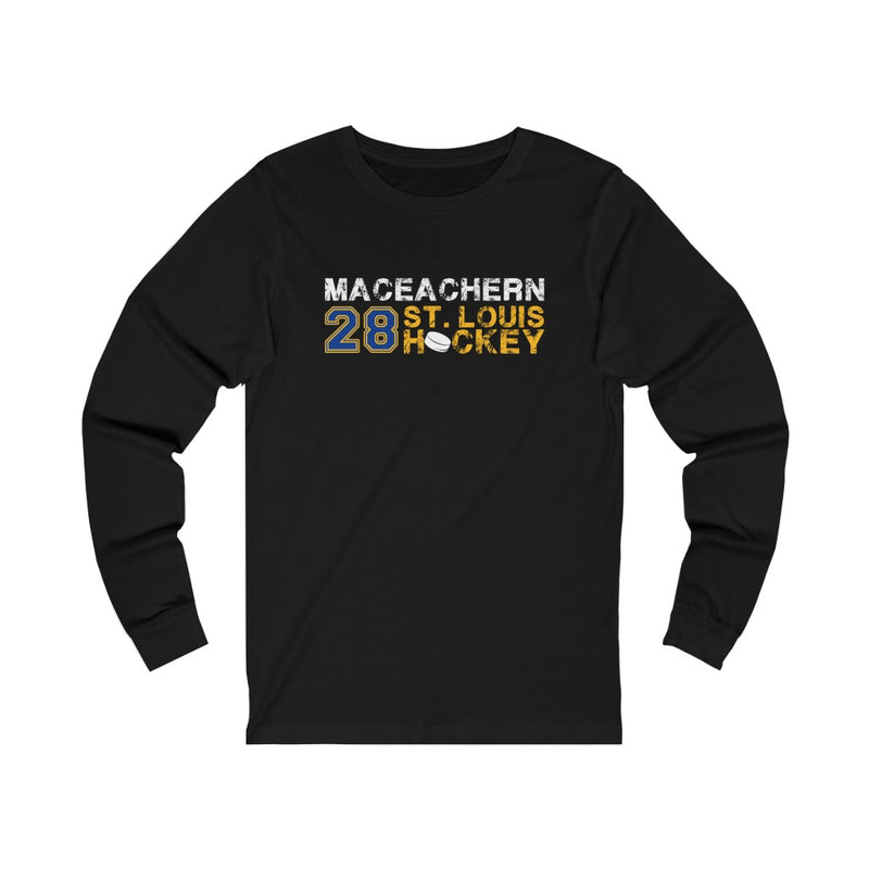 MacEachern 28 St. Louis Hockey Unisex Jersey Long Sleeve Shirt