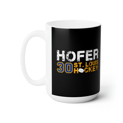Hofer 30 St. Louis Hockey Ceramic Coffee Mug In Black, 15oz