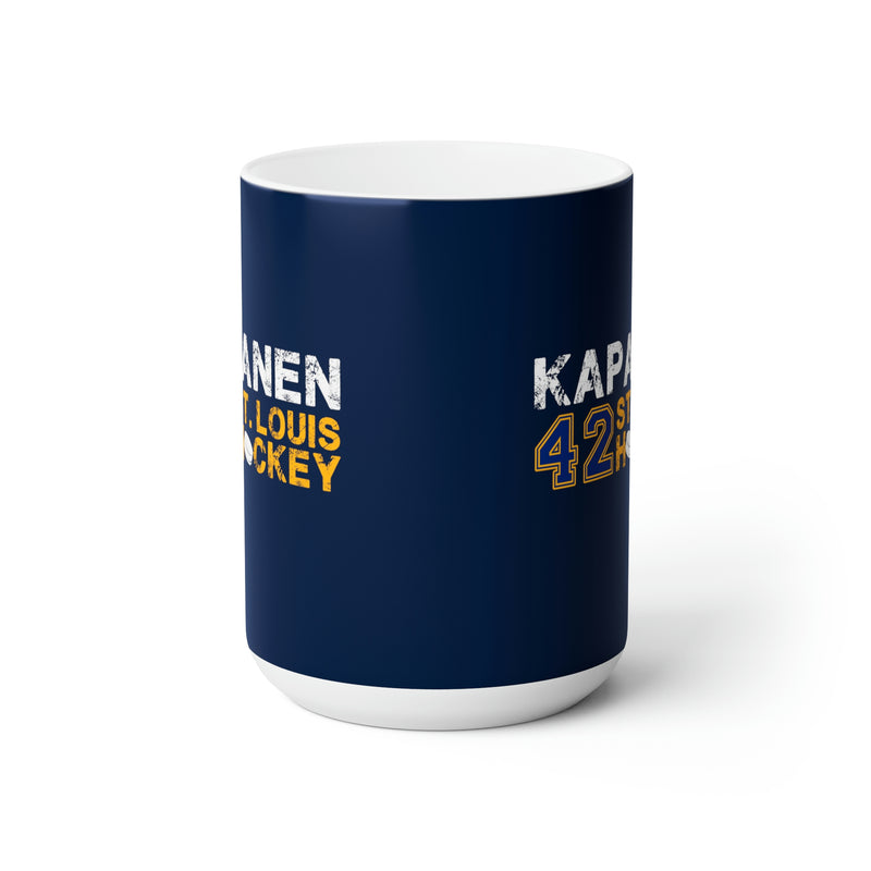 Kapanen 42 St. Louis Hockey Ceramic Coffee Mug In Navy, 15oz