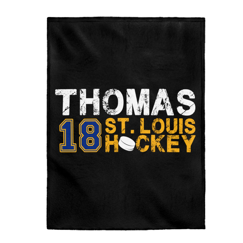 Thomas 18 St. Louis Hockey Velveteen Plush Blanket
