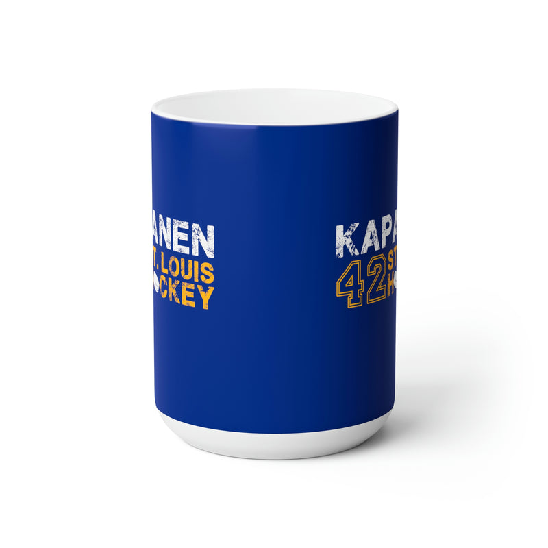 Kapanen 42 St. Louis Hockey Ceramic Coffee Mug In Blue, 15oz