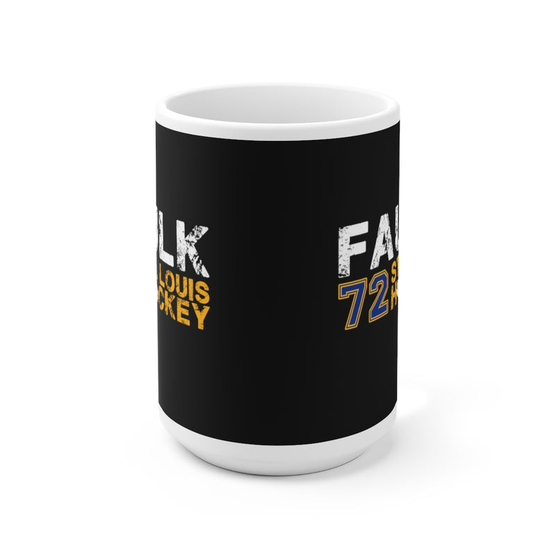 Faulk 72 St. Louis Hockey Ceramic Coffee Mug In Black, 15oz