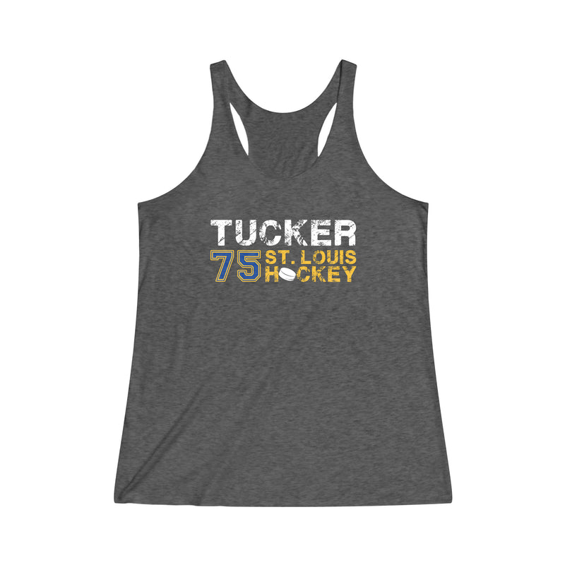 Tucker 75 St. Louis Hockey Women's Tri-Blend Racerback Tank Top