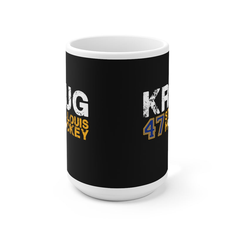 Krug 47 St. Louis Hockey Ceramic Coffee Mug In Black, 15oz