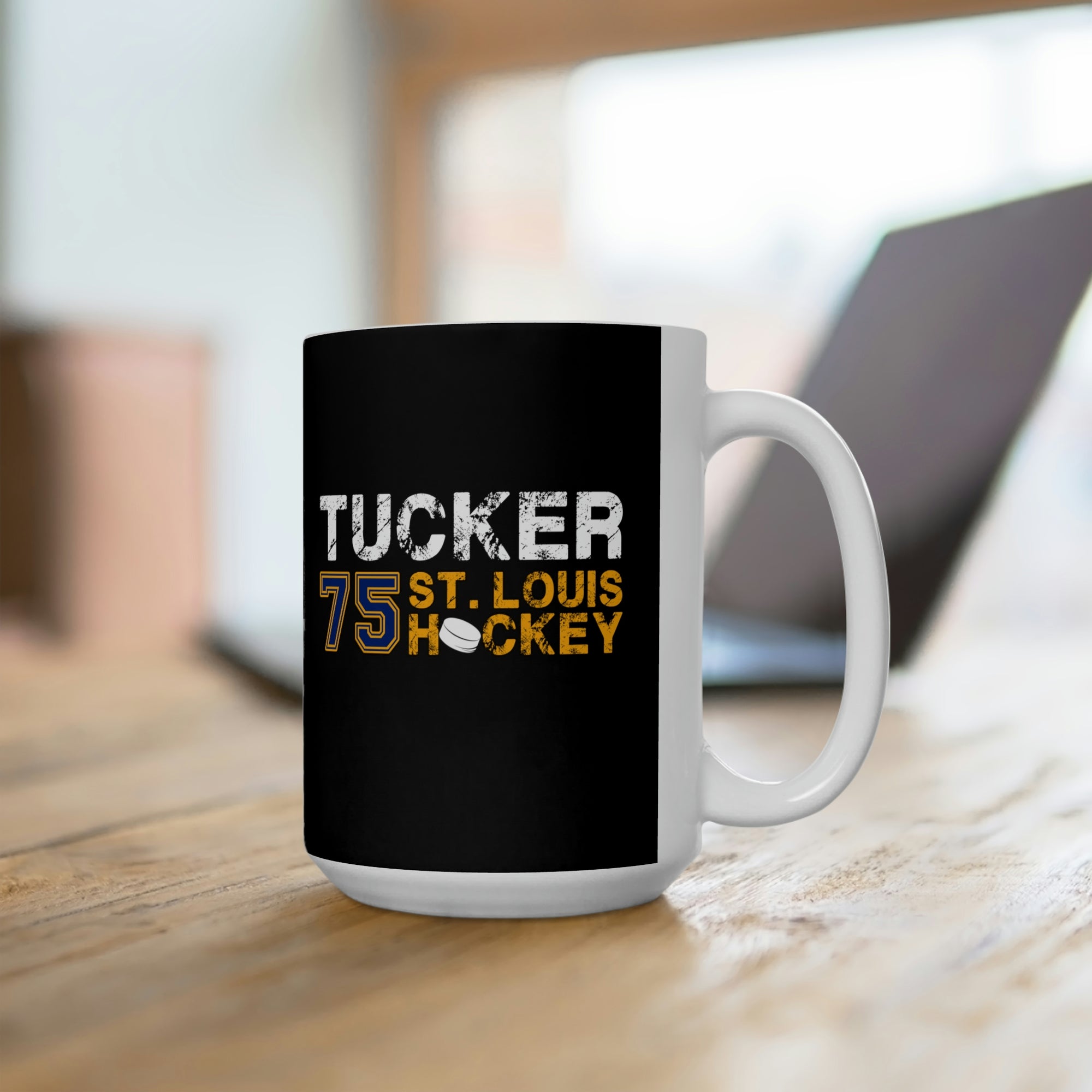 Tucker 75 St. Louis Hockey Ceramic Coffee Mug In Black, 15oz